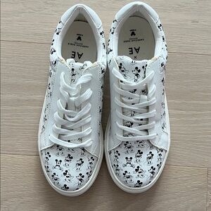 BNWOT - White Sneakers with Mickey Mouse Print